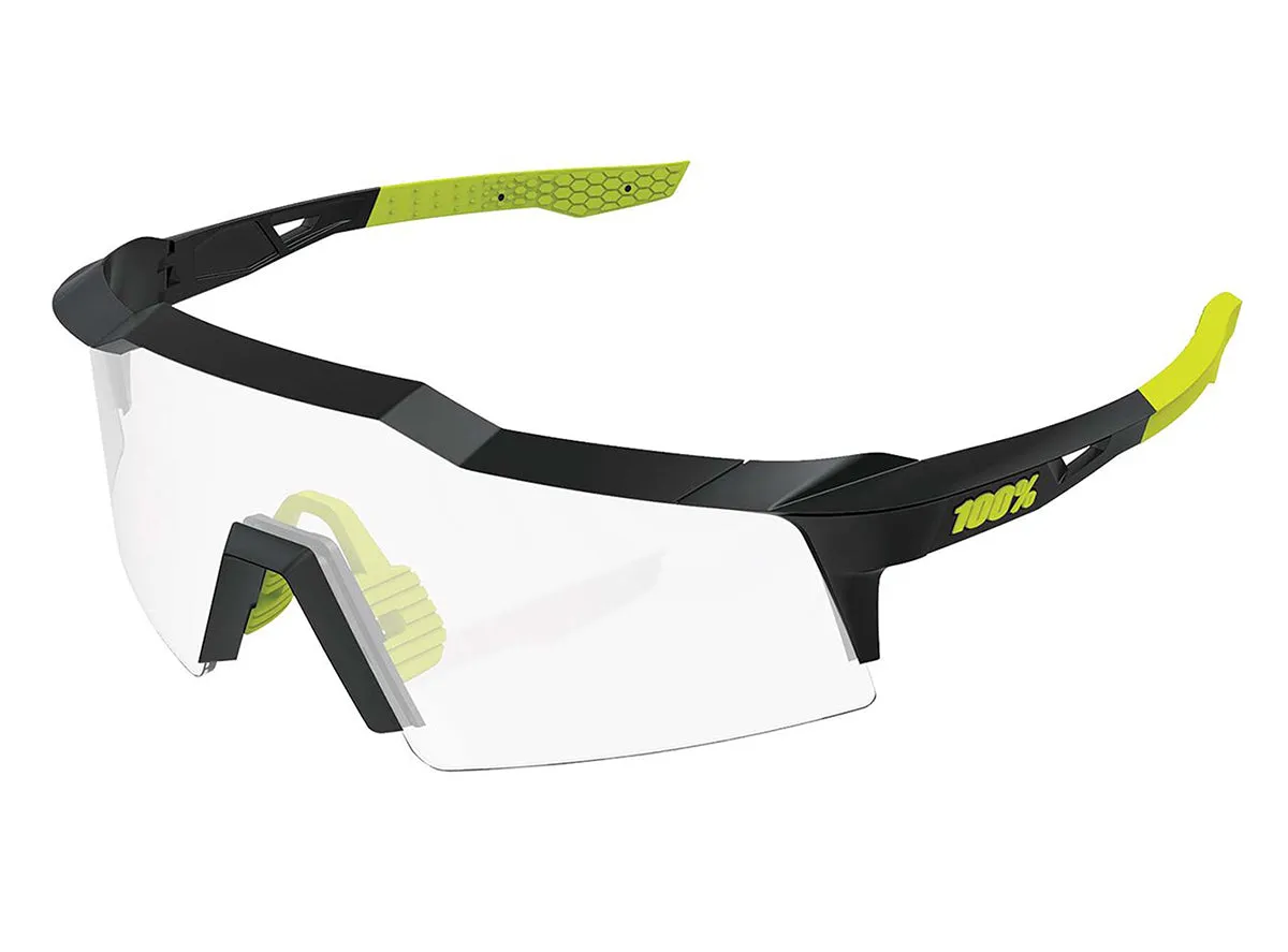 100% Speedcraft SL Performance Sunglasses - Gloss Black-Photochromic Lens