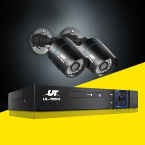 1080p HD Outdoor Security Cameras 4CH DVR, Night Vision UL-tech