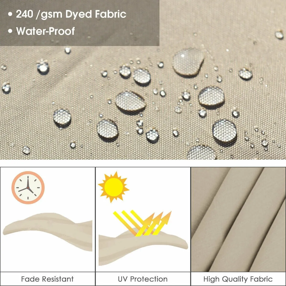 10ft Square Patio Umbrella - Beige