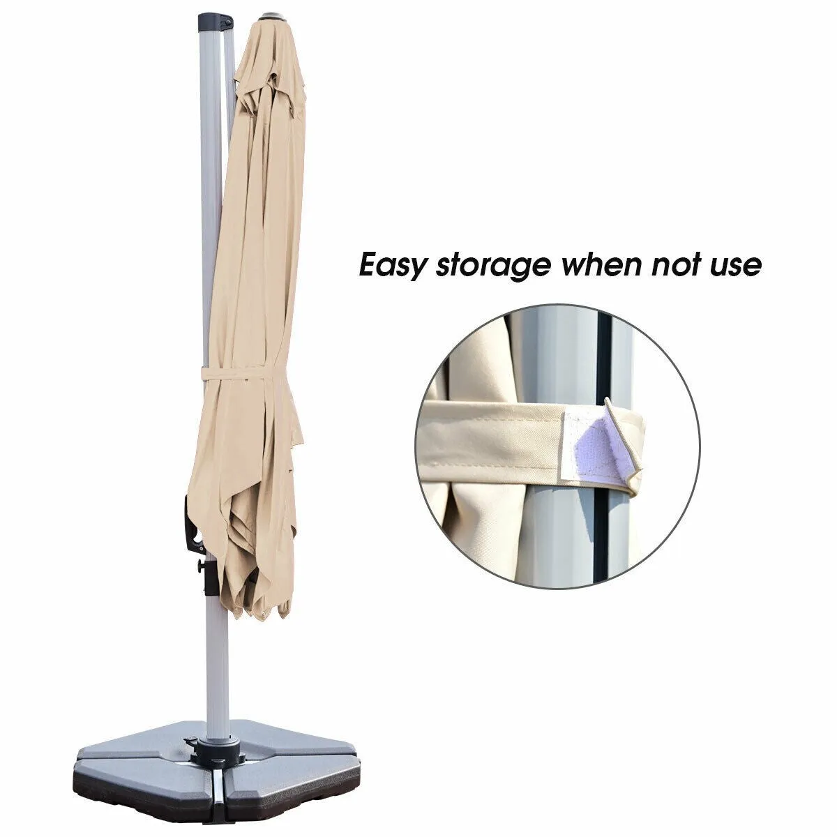 10ft Square Patio Umbrella - Beige