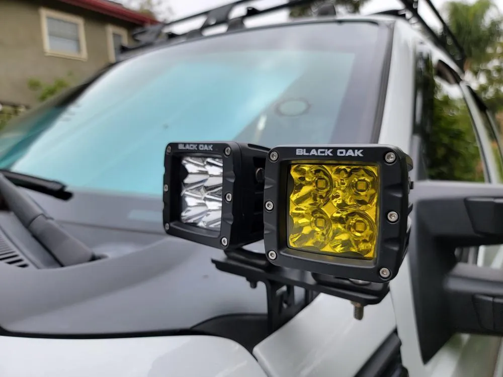 2 Inch Fog Lights Flood or Spot Pod: Black Oak LED Pro Series 3.0: 40W CREE XM-L2