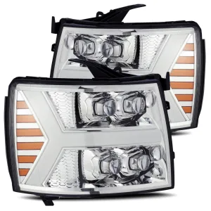 2007-2013 Chevrolet Silverado NOVA-Series LED Projector Headlights Chrome Alpha-Rex 880207