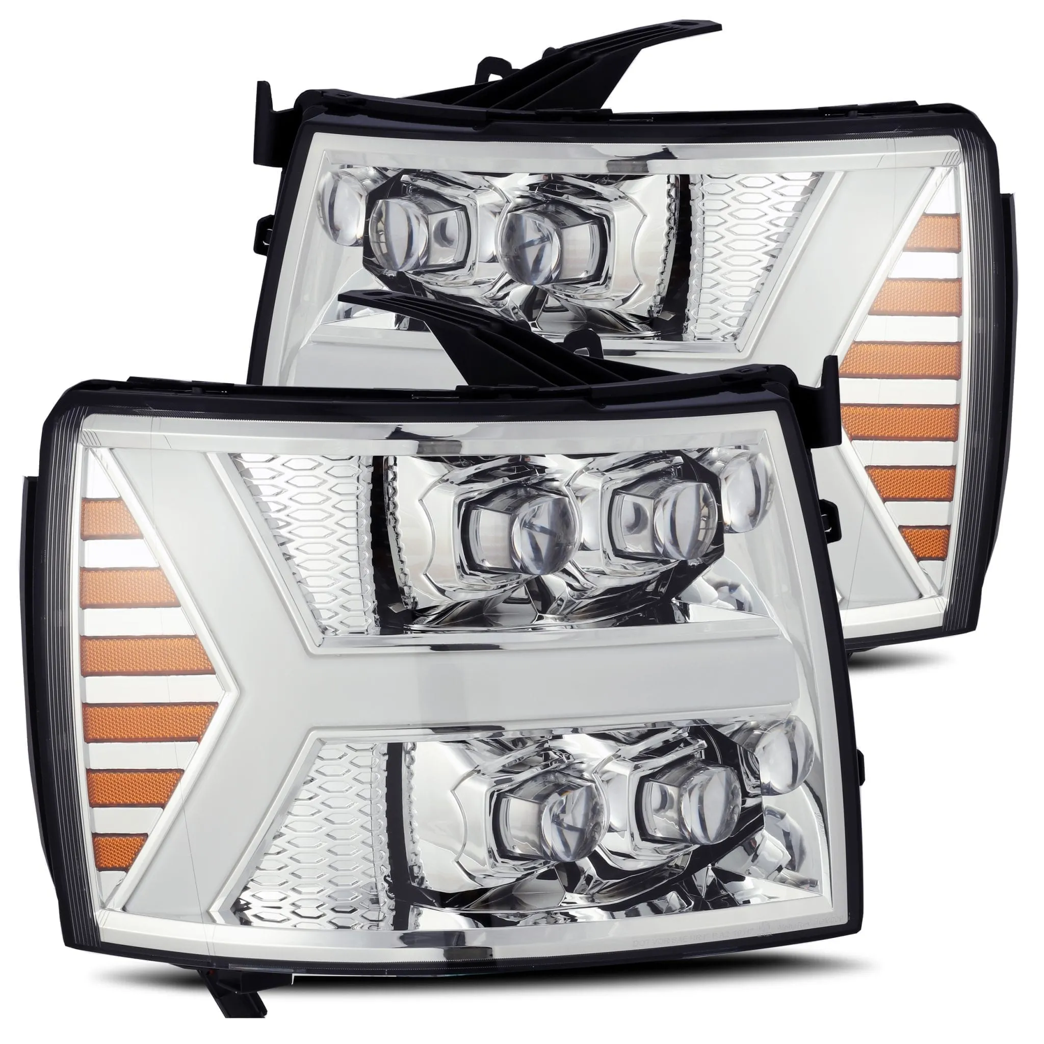 2007-2013 Chevrolet Silverado NOVA-Series LED Projector Headlights Chrome Alpha-Rex 880207