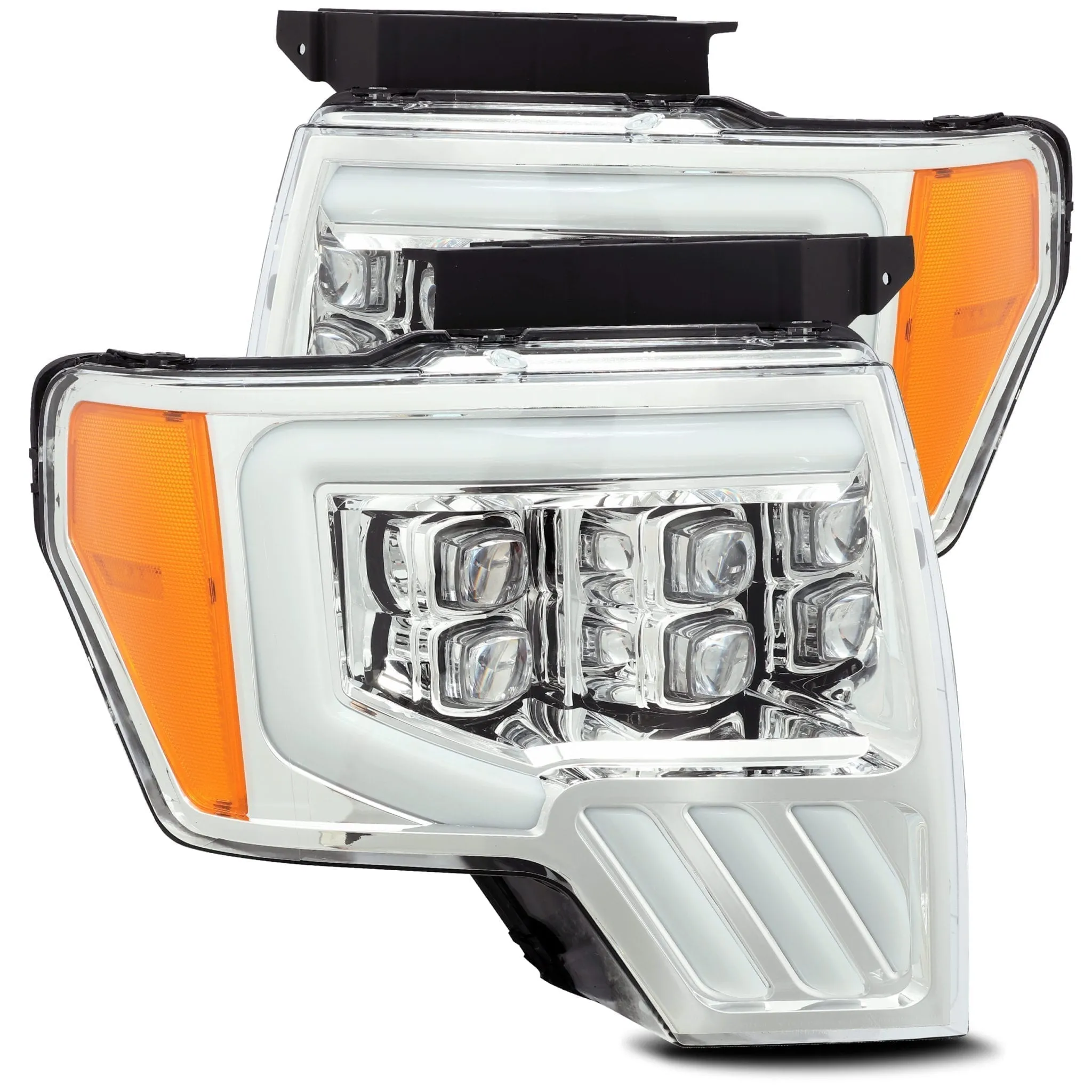 2009-2014 Ford F150 NOVA-Series LED Projector Headlights Chrome Alpha-Rex 880191