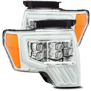 2009-2014 Ford F150 NOVA-Series LED Projector Headlights Chrome Alpha-Rex 880191