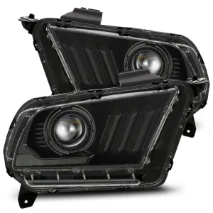 2010-2012 Ford Mustang LUXX-Series LED Projector Headlights Alpha-Black Alpha-Rex 880118