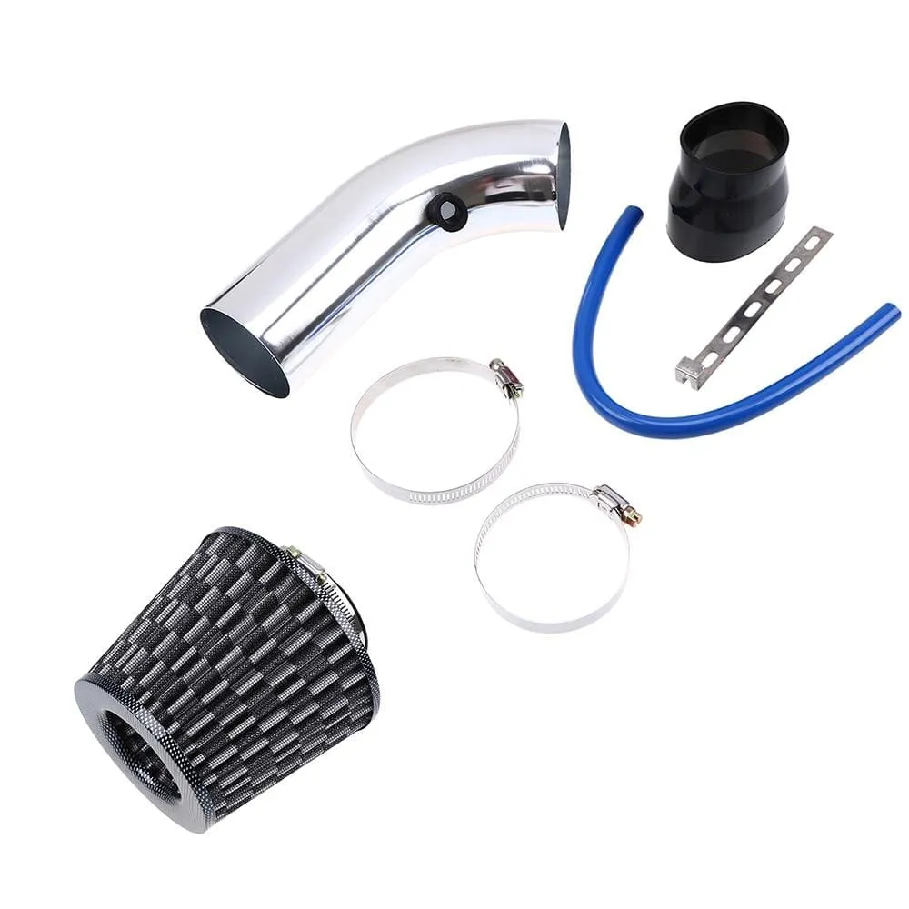 3 76mm Air Intake Kit Aluminum Admission Pipe With High Flow Air Filter Cold Air Inlet Duct , Mushroom Head