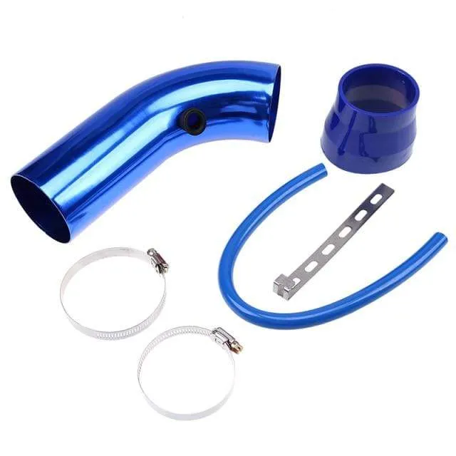 3 76mm Air Intake Kit Aluminum Admission Pipe With High Flow Air Filter Cold Air Inlet Duct , Mushroom Head