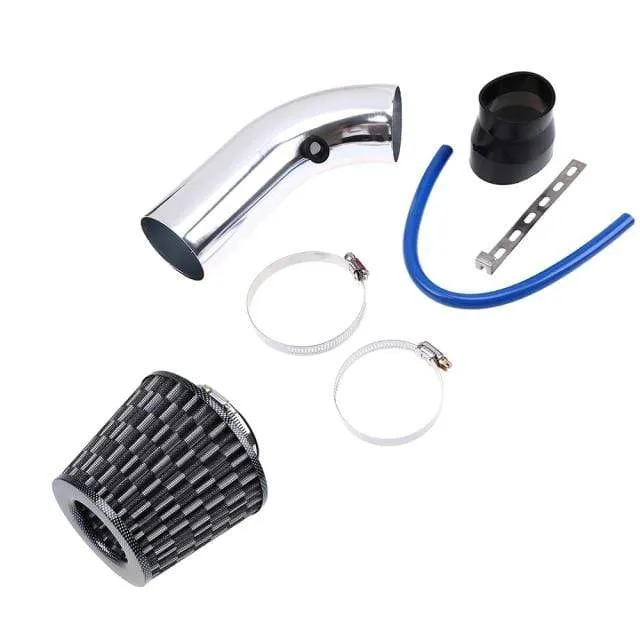 3 76mm Air Intake Kit Aluminum Admission Pipe With High Flow Air Filter Cold Air Inlet Duct , Mushroom Head