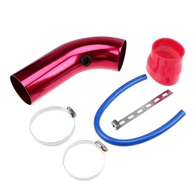 3 76mm Air Intake Kit Aluminum Admission Pipe With High Flow Air Filter Cold Air Inlet Duct , Mushroom Head