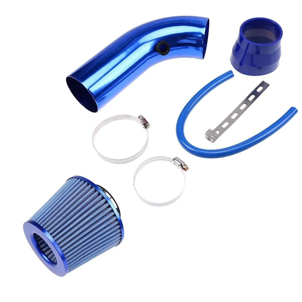 3 76mm Air Intake Kit Aluminum Admission Pipe With High Flow Air Filter Cold Air Inlet Duct , Mushroom Head