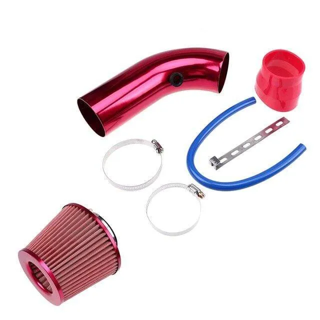 3 76mm Air Intake Kit Aluminum Admission Pipe With High Flow Air Filter Cold Air Inlet Duct , Mushroom Head