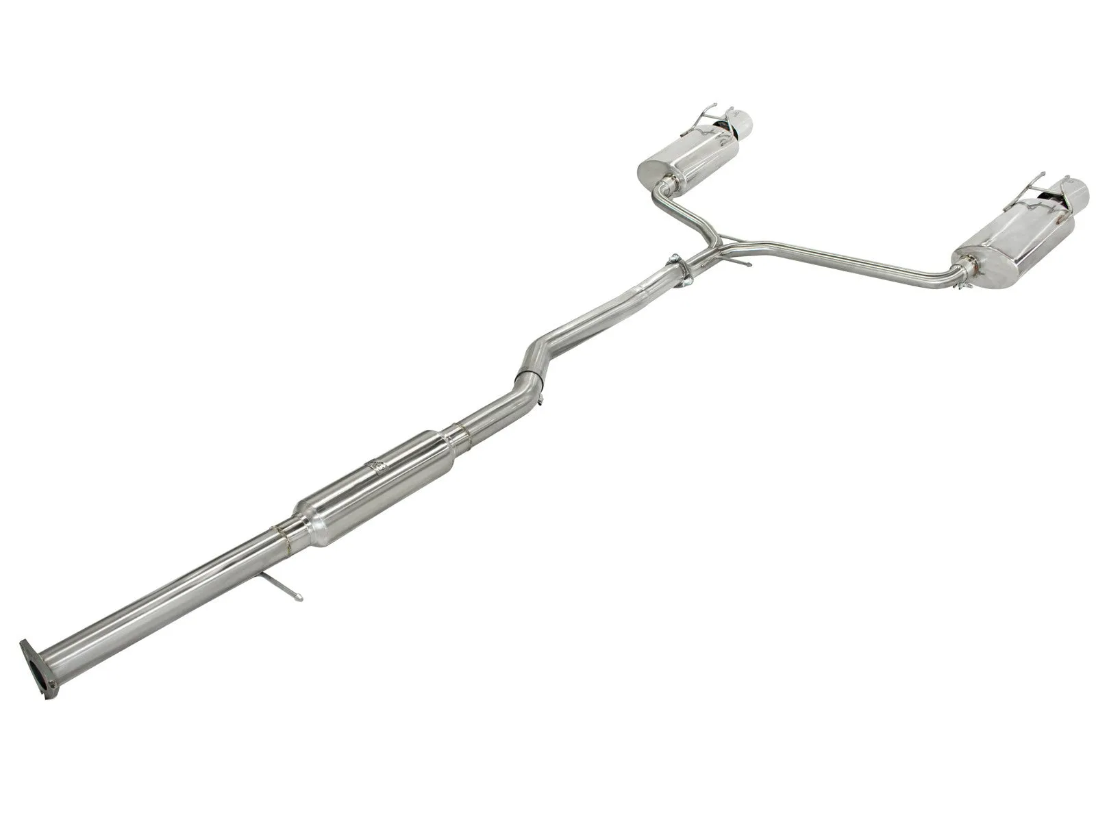 aFe Exhaust Honda Accord Coupe (2013-2017) 2.5" to Dual 1.75" Takeda Series in 304 Stainless Steel w/ Dual Tips