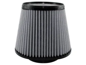 aFe Power Magnum FLOW Pro DRY S Air Filter Element - Conical - 7" Long x 10" Wide Base - 7" Top Diameter - 8" Tall - 5-1/2" Flange - Synthetic - White