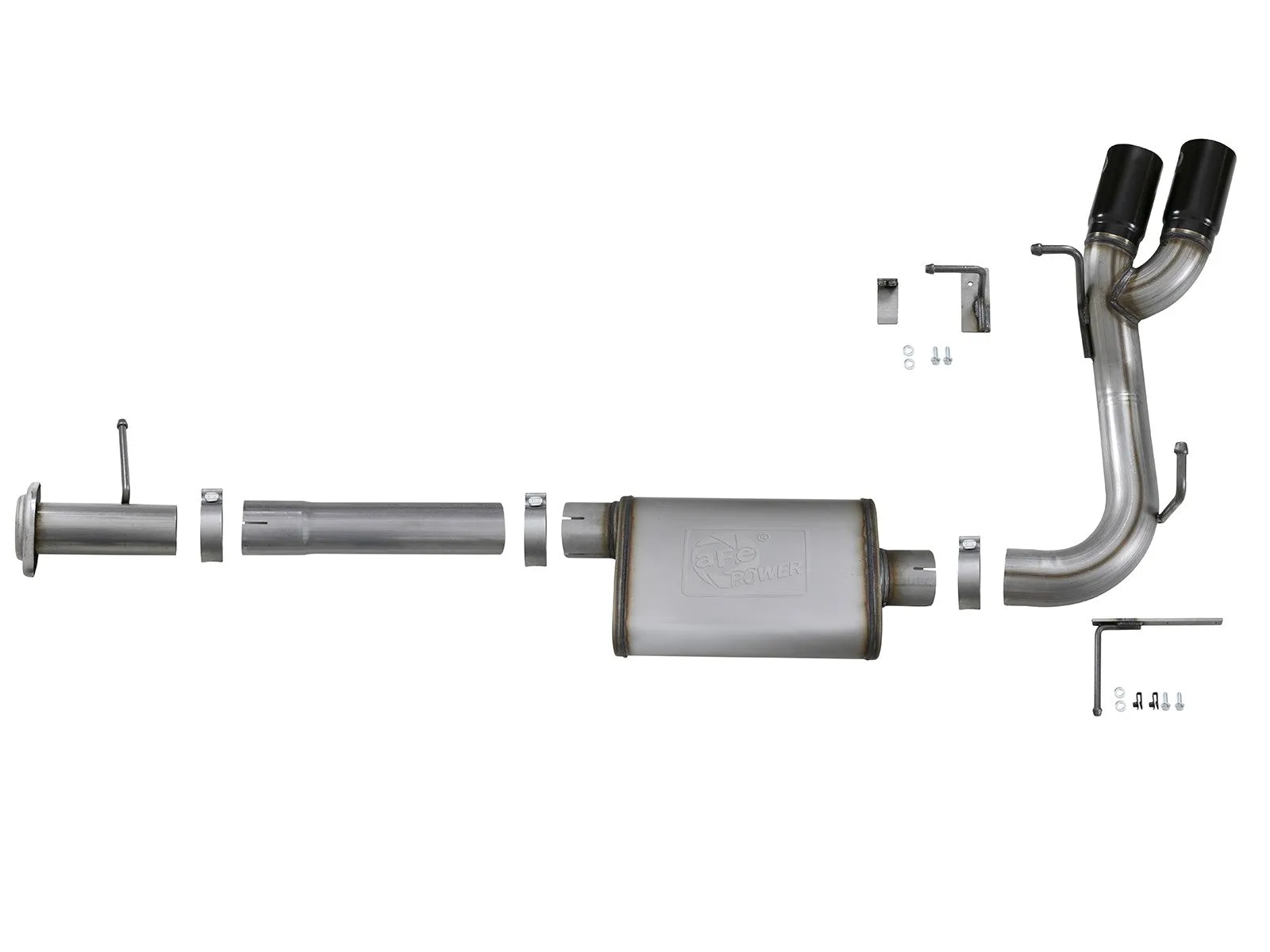 AFE Rebel Series 3" Stainless Cat-Back Exhaust (Black Tips) - 2017  Colorado/Canyon