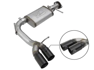 AFE Rebel Series 3" Stainless Cat-Back Exhaust (Black Tips) - 2017  Colorado/Canyon
