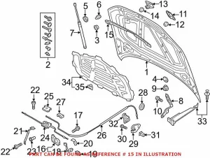 Audi Hood Seal – Front 8V0823126B