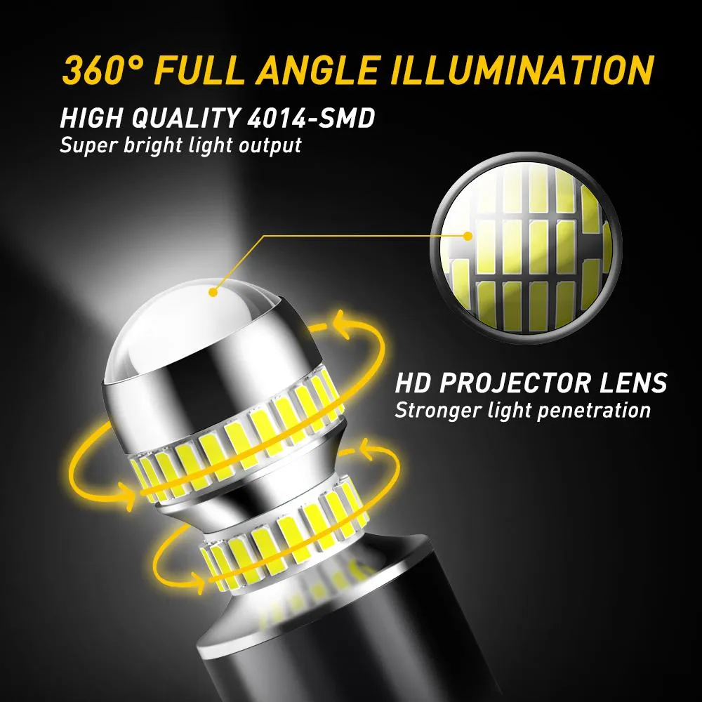 AUXITO 2600 Lumens 7443 LED Bulb T20 7440 7441 7444 LED Light Bulb for Backup Reverse Light