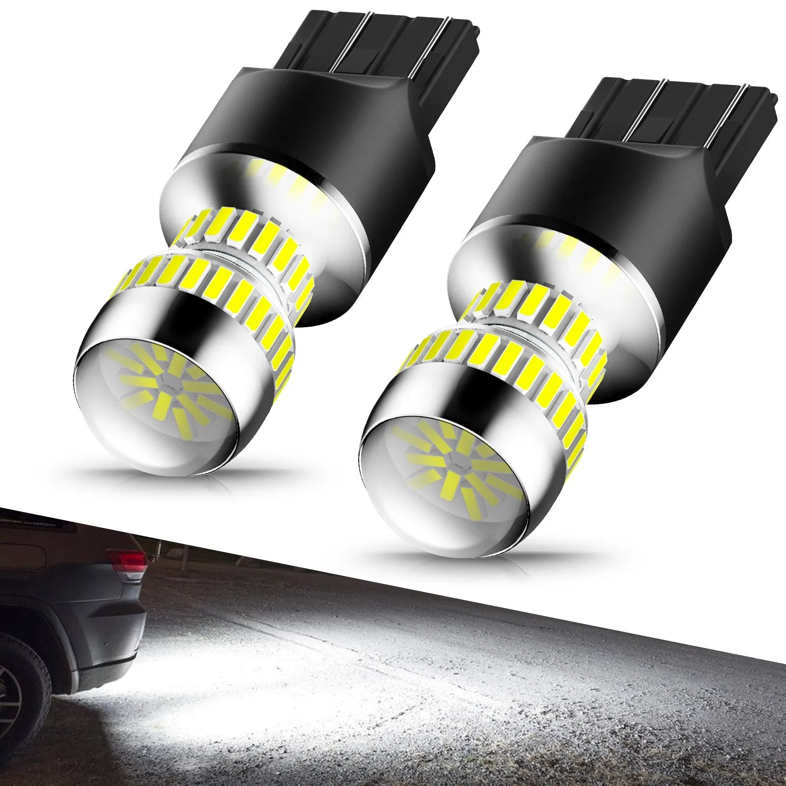 AUXITO 2600 Lumens 7443 LED Bulb T20 7440 7441 7444 LED Light Bulb for Backup Reverse Light
