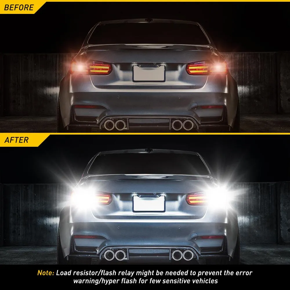 AUXITO 2600 Lumens 7443 LED Bulb T20 7440 7441 7444 LED Light Bulb for Backup Reverse Light