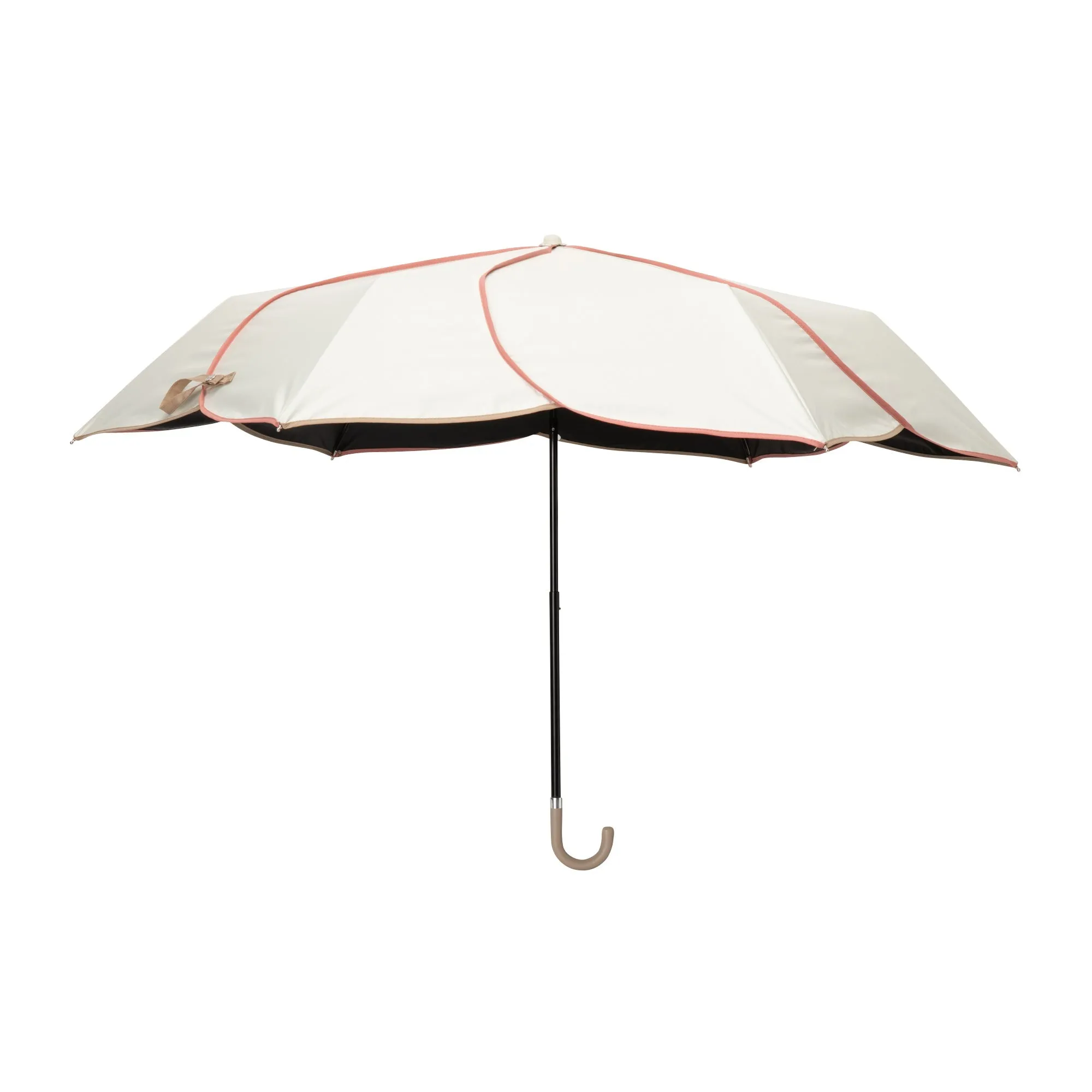 Bicolor Piping Compact Umbrella White