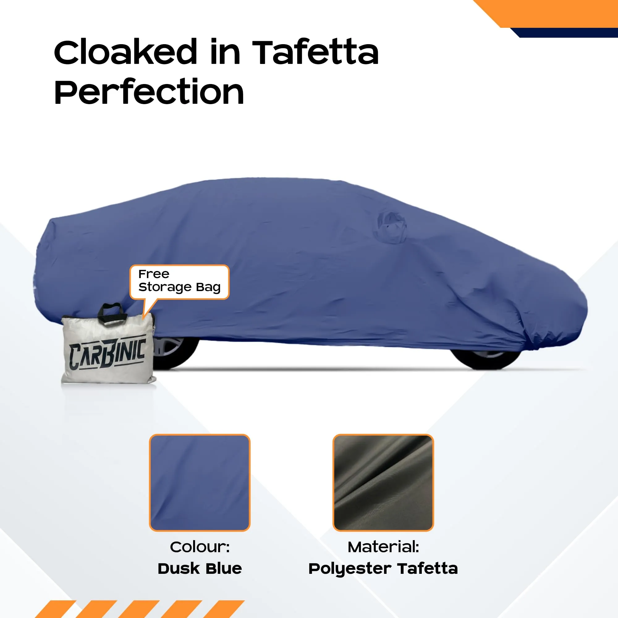 CARBINIC Car Body Cover for Maruti S-Presso 2019 | Water Resistant, UV Protection Car Cover | Scratchproof Body Shield Dustproof All-Weather Cover with Mirror Pocket | Car Accessories