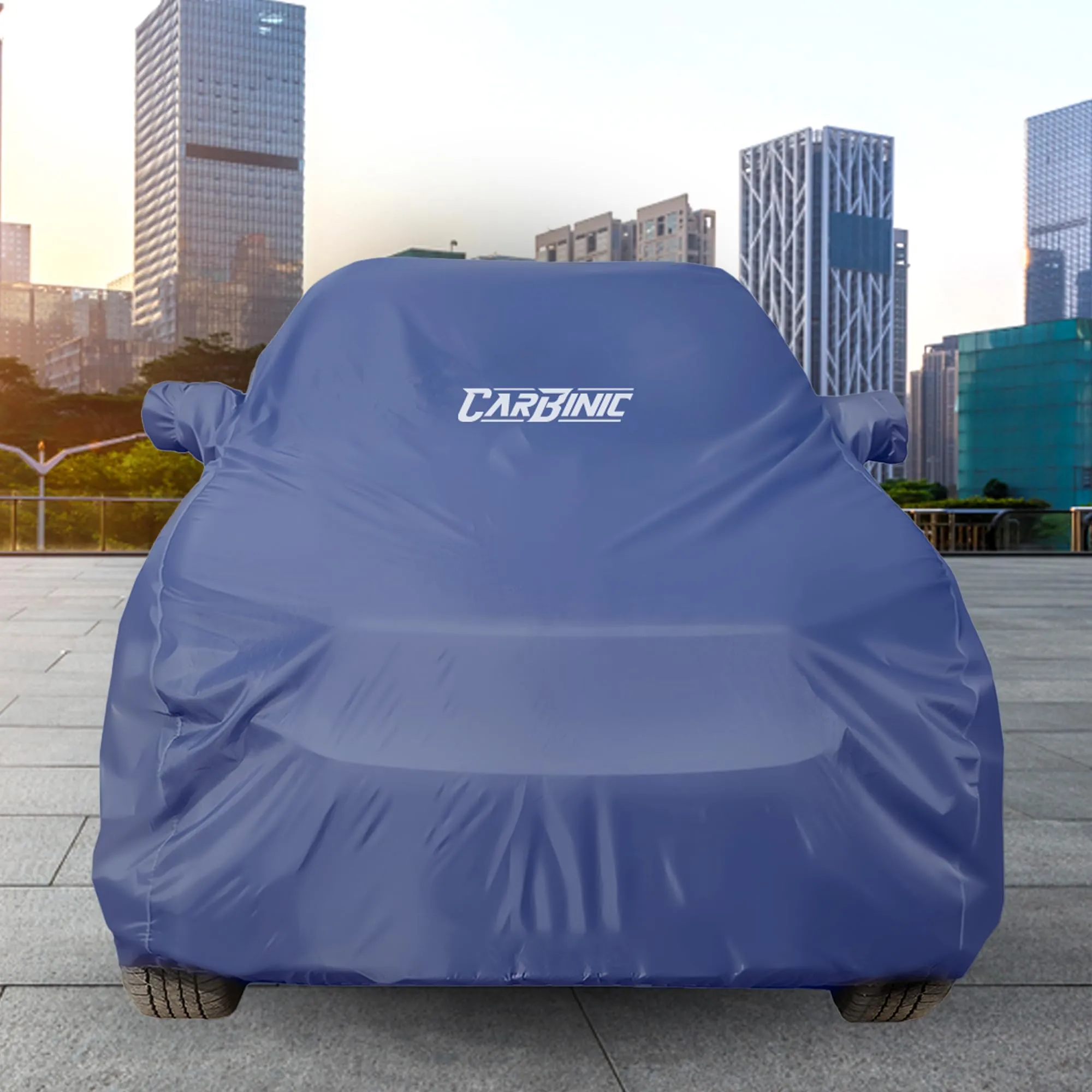 CARBINIC Car Body Cover for Maruti S-Presso 2019 | Water Resistant, UV Protection Car Cover | Scratchproof Body Shield Dustproof All-Weather Cover with Mirror Pocket | Car Accessories