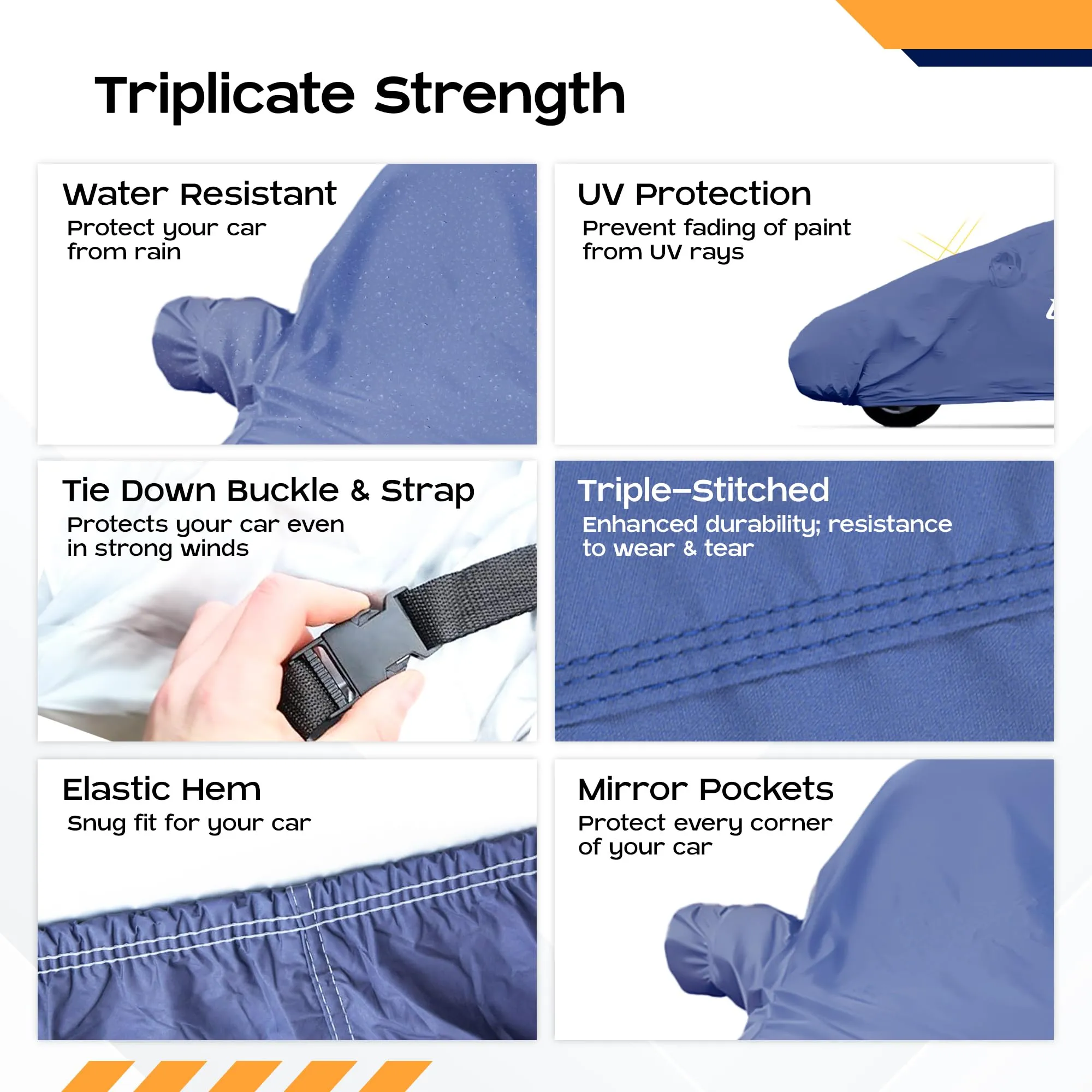 CARBINIC Car Body Cover for Maruti S-Presso 2019 | Water Resistant, UV Protection Car Cover | Scratchproof Body Shield Dustproof All-Weather Cover with Mirror Pocket | Car Accessories