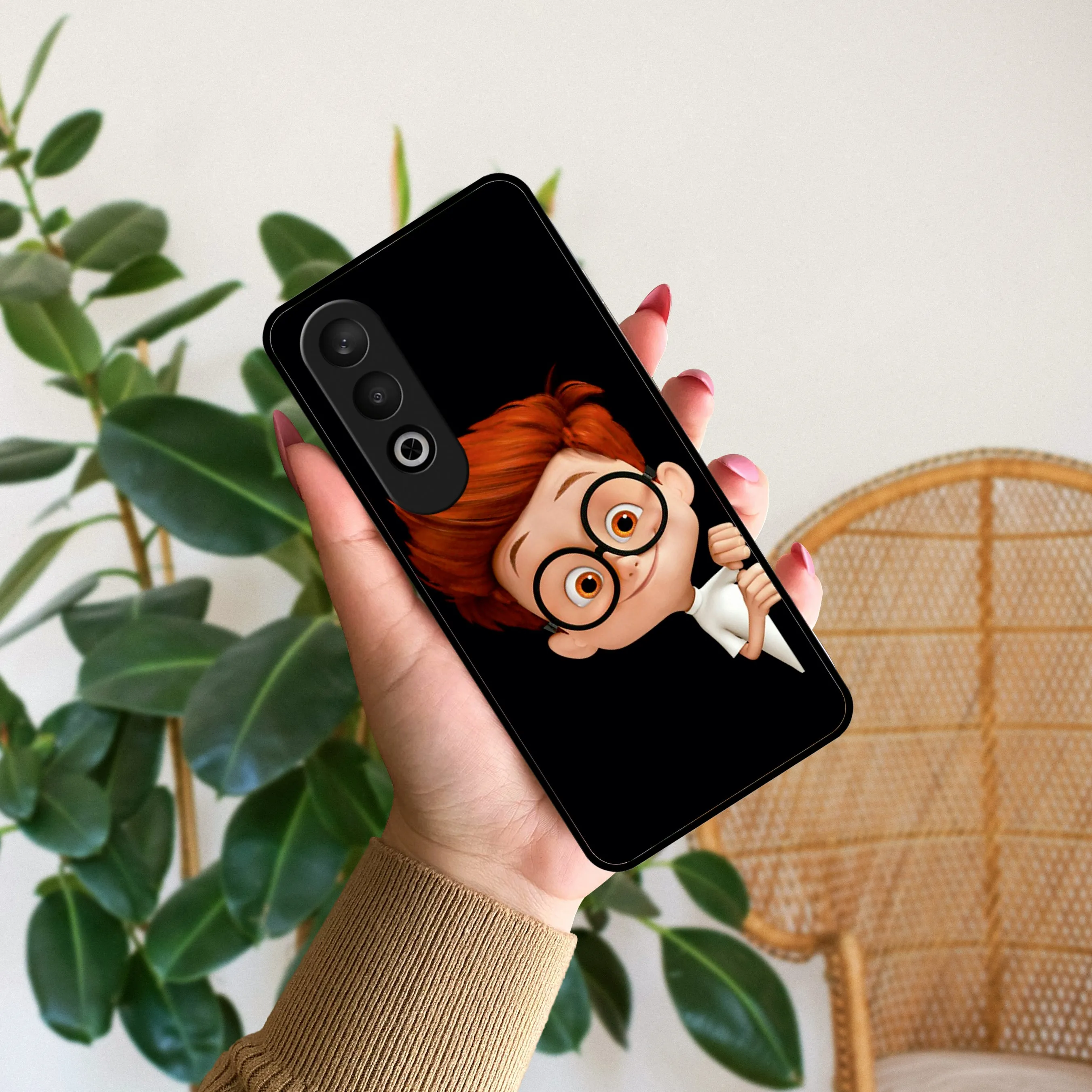 Cartoon Boy Glossy Metal Case Cover For OnePlus