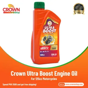 Crown Ultra Boost Engine Oil 1000ml Formulated In Europe for Motorcycles