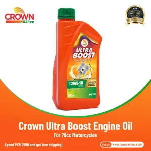 Crown Ultra Boost Engine Oil 700ml Formulated In Europe for Motorcycles