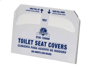 Empress ETSC 120500 Half-Fold Toilet Seat Covers, White (Pack of 250)