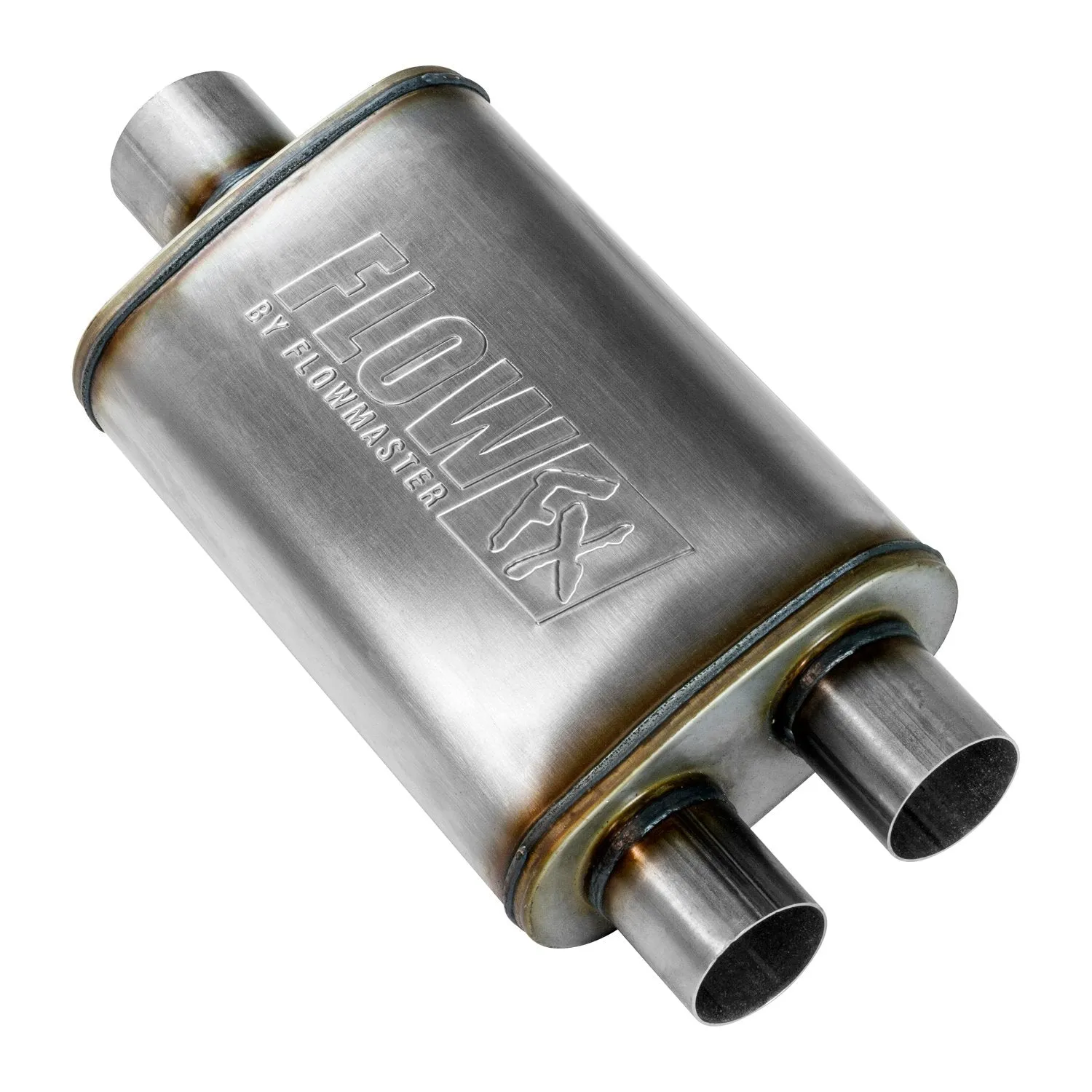 Flowmaster Muffler Flow FX (3" Center In/ 2.5" Dual Out) Stainless Steel 72198