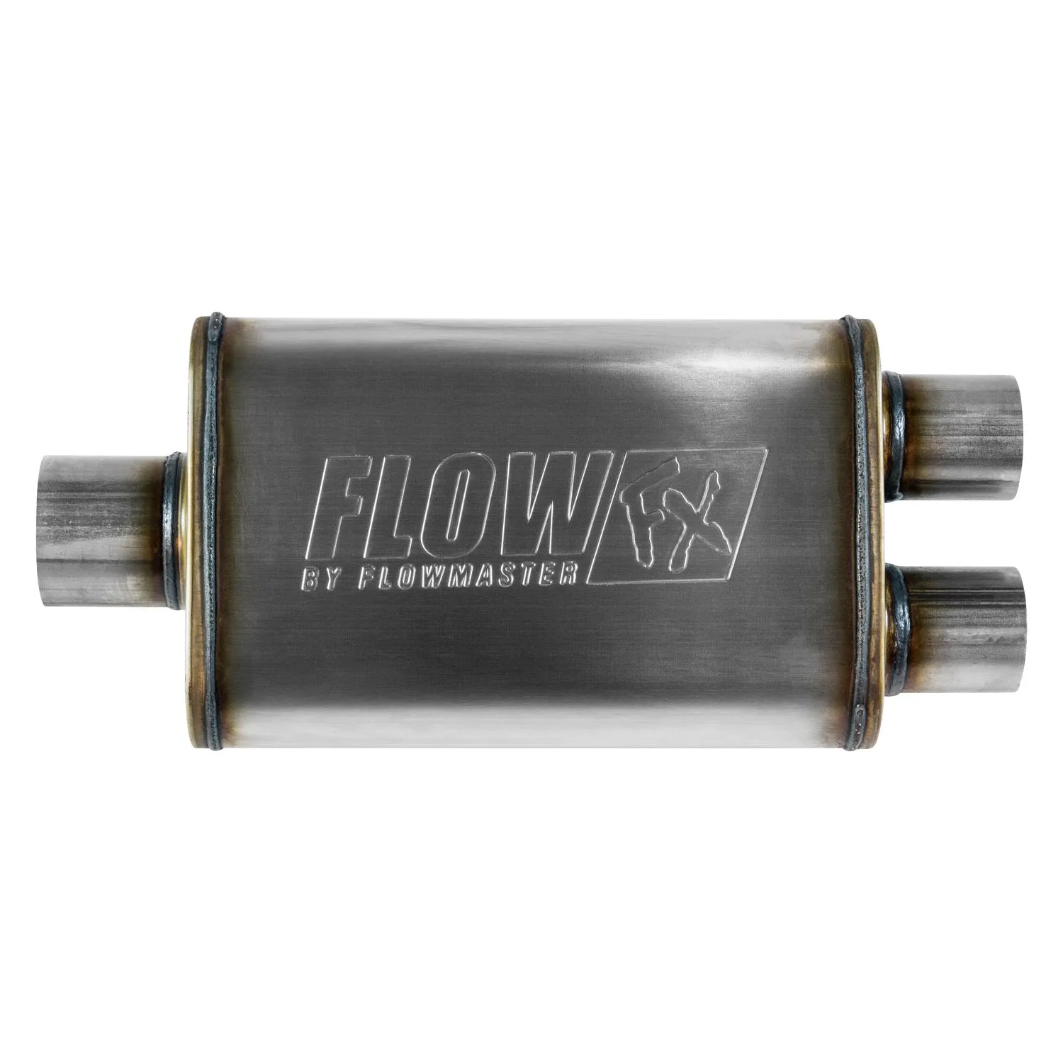 Flowmaster Muffler Flow FX (3" Center In/ 2.5" Dual Out) Stainless Steel 72198