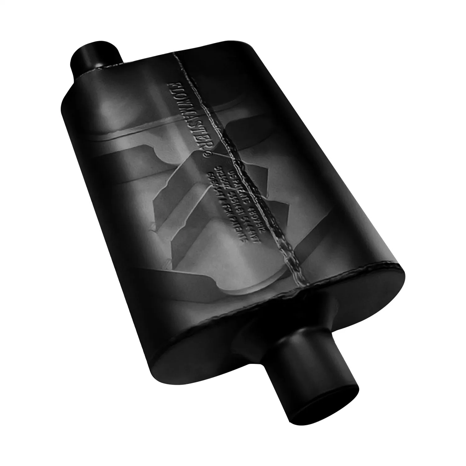 Flowmaster Super 44 Muffler 3" Center Inlet Dual 2-1/4" Outlets 13 x 9-3/4 x 4" Oval Body 19" Long - Steel
