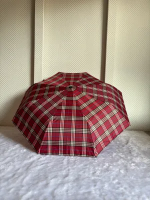 Jainsons Rain-Check 3 Fold Jumbo Umbrella | Checks Print | Maroon