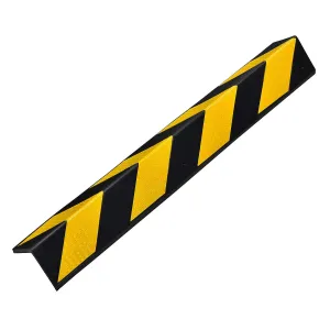 L-Shaped Rubber Corner Guards | 75x75x15x800mm | Yellow PVC Strips | Easy Installation | Durable Protection