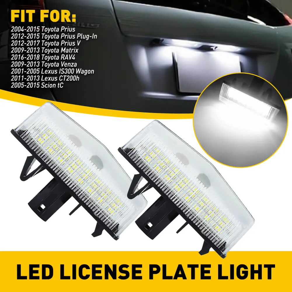 LED License Plate Lights Tag Light Lamp Assembly for Toyota, Lexus, Scion Models