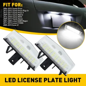 LED License Plate Lights Tag Light Lamp Assembly for Toyota, Lexus, Scion Models