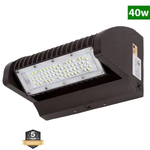 LED Rotatable Wall Pack, 40W, 5000K, 5,000 Lumens