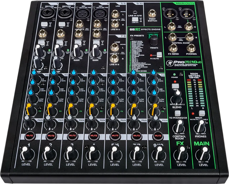 Mackie PROFX10V3 10-Channel Professional Effects Mixer With USB