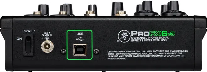 Mackie PROFX6V3 6-Channel Professional Effects Mixer with USB