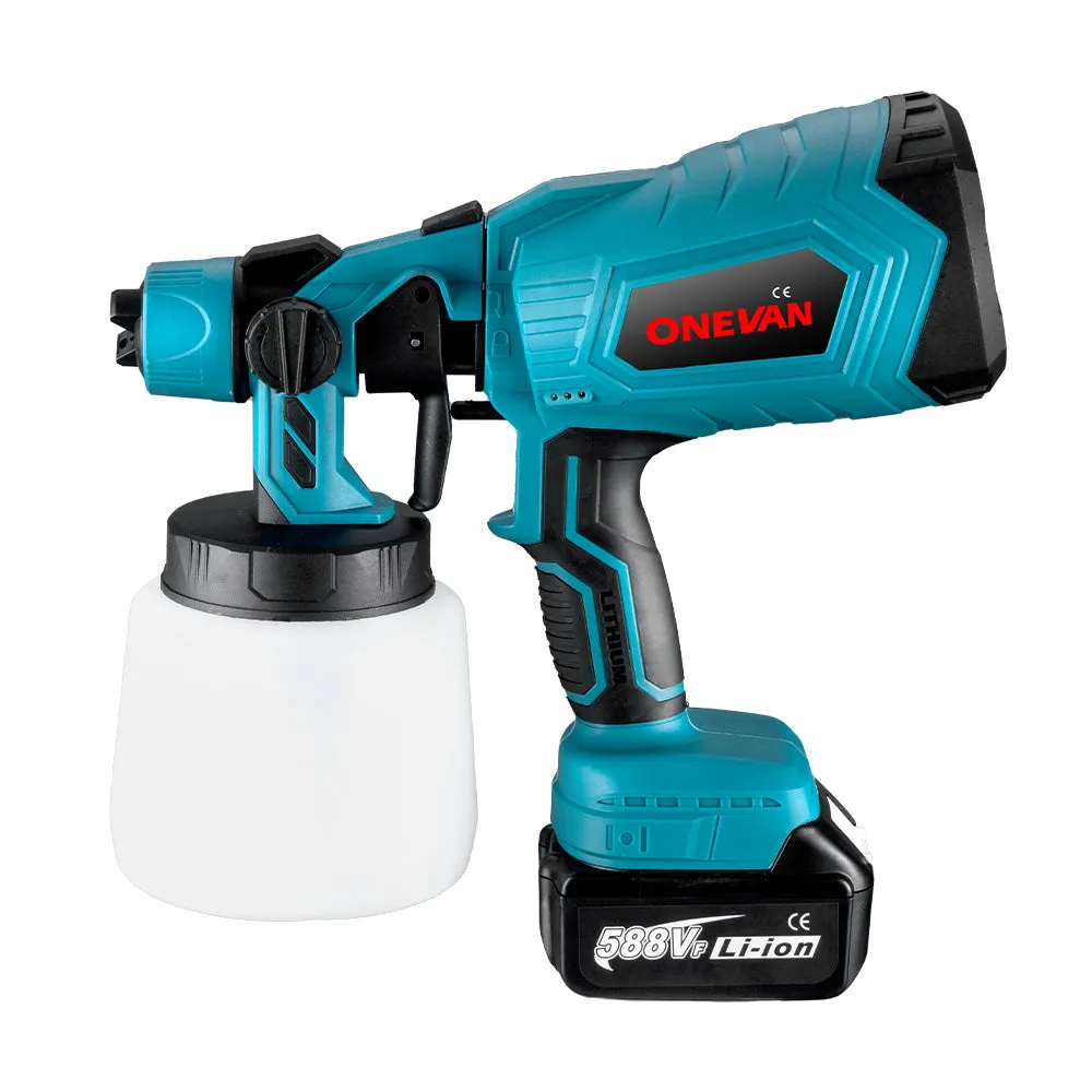 ONEVAN Paint Spray Gun & F30G Staple Gun Brushless Cordless 2‑Pc. Combo Kit 6.0Ah