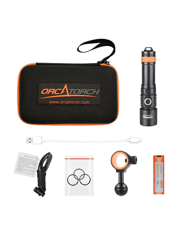 Orcatorch D710V 2000 Lumen Video Light (with Red & UV mode)