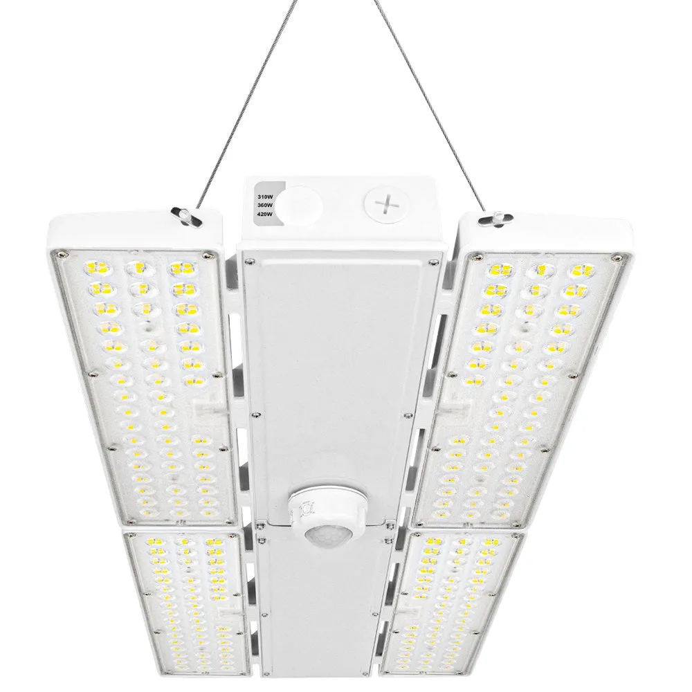 PAVO V LED High Bay Light - 420W/360W/310W Selectable - 63,800lm - 120-277V - 5000K - 1000W Equal