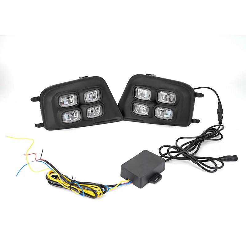 Roxmad 4 Eyes Style LED Fog Lights with Amber Turn Signal Lights for 2012-2015 Toyota Tacoma