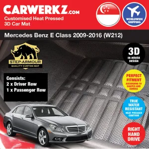 STEP ARMOUR Mercedes Benz E Class 2009-2016 4th Generation (W212) Car Customised 3D Car Mat