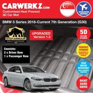STEP ARMOUR (Version 1.5) BMW 5 Series 2017-Current 7th Generation (G30) Car Customised 5D Car Mat