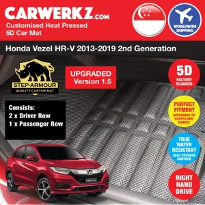 STEP ARMOUR (Version 1.5) Honda Vezel HRV 2013-2020 2nd Generation (RU) Car Customised 5D Car Mat