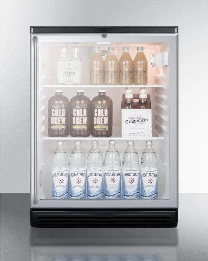 Summit Commercial 24"  Built-In Auto Defrost Beverage Fridge SCR600BGLBISH
